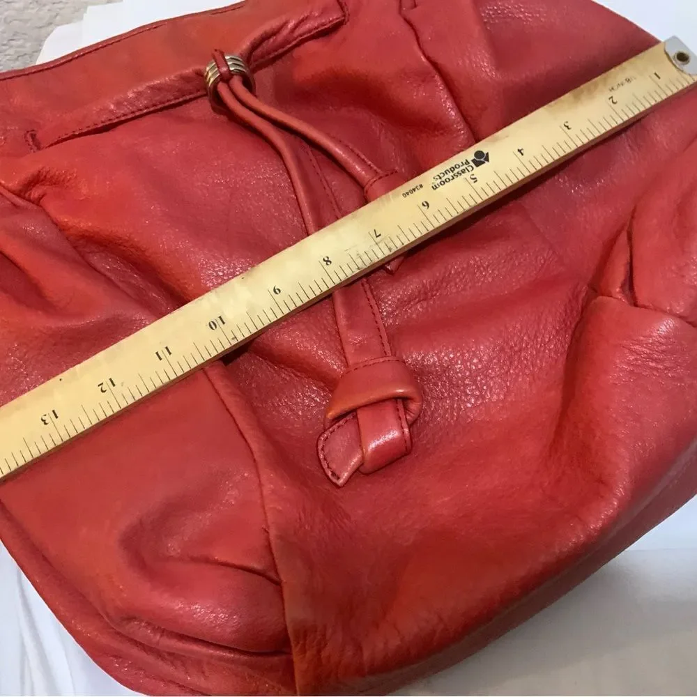 Elliott Lucca drawstring genuine leather bag open top